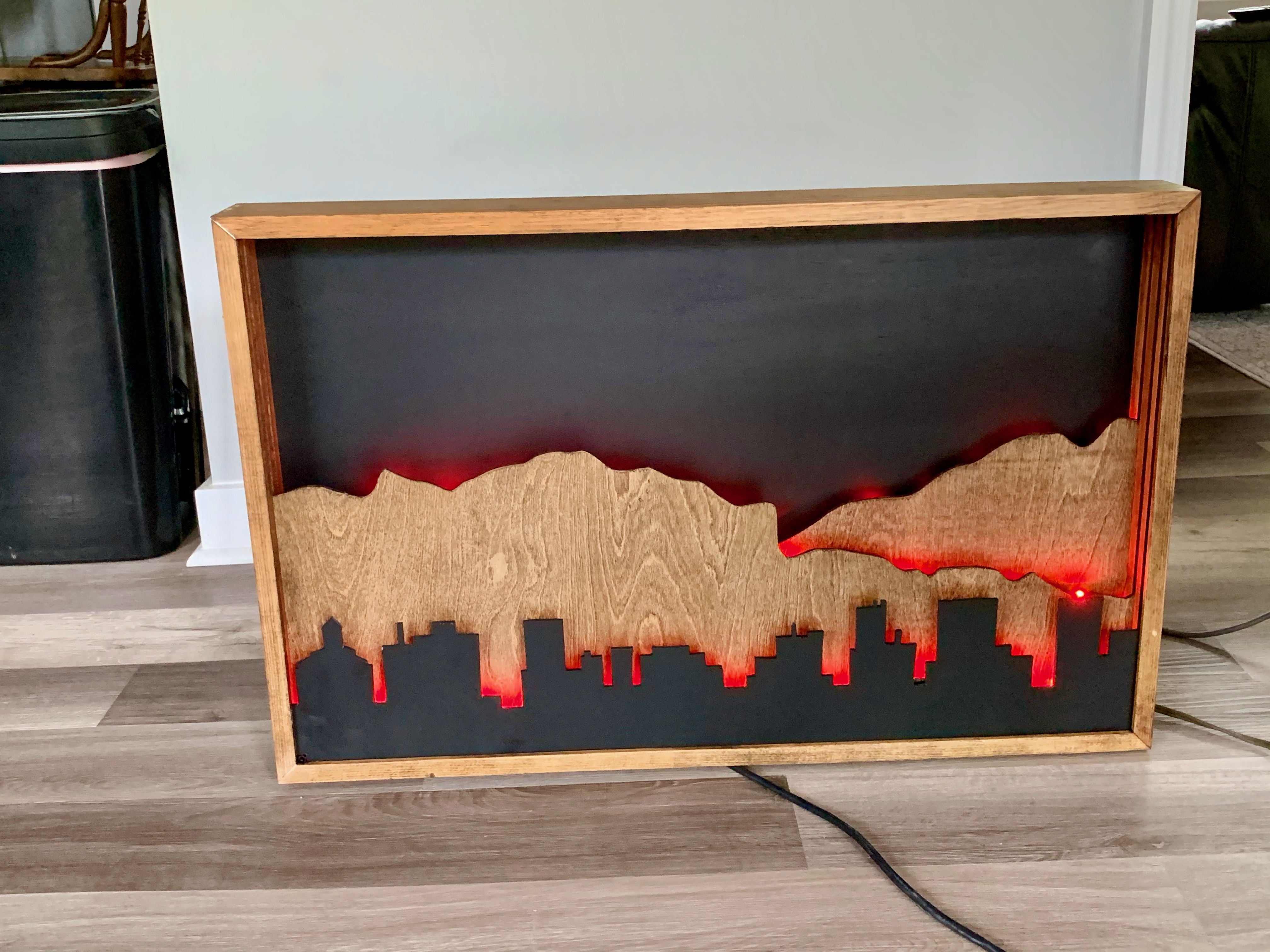 Ashville skyline light box